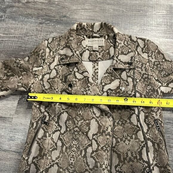 MARRAKECH NWOT Snakeskin Print Women's Jacket moto - xs - Picture 8 of 8